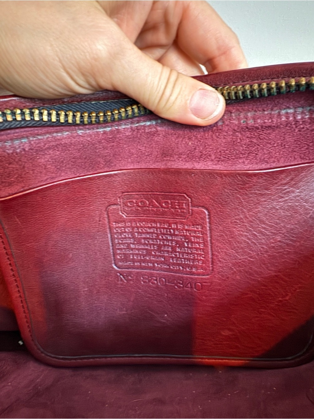 Rare Vintage 70’s Coach Burgundy Leather Top-Handle Satchel - Bonnie Cashin - Picture 3 of 7